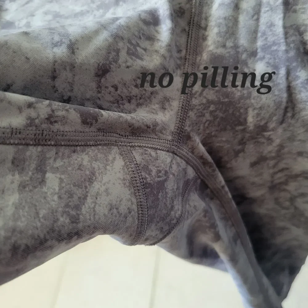 Lululemon Wunder Under Marbled High Rise Leggings Cropped Vented Ankle Women's 8